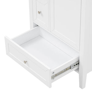 Modern Bathroom Vanity With Sink, Soft Close Drawers & Door, Storage Rack