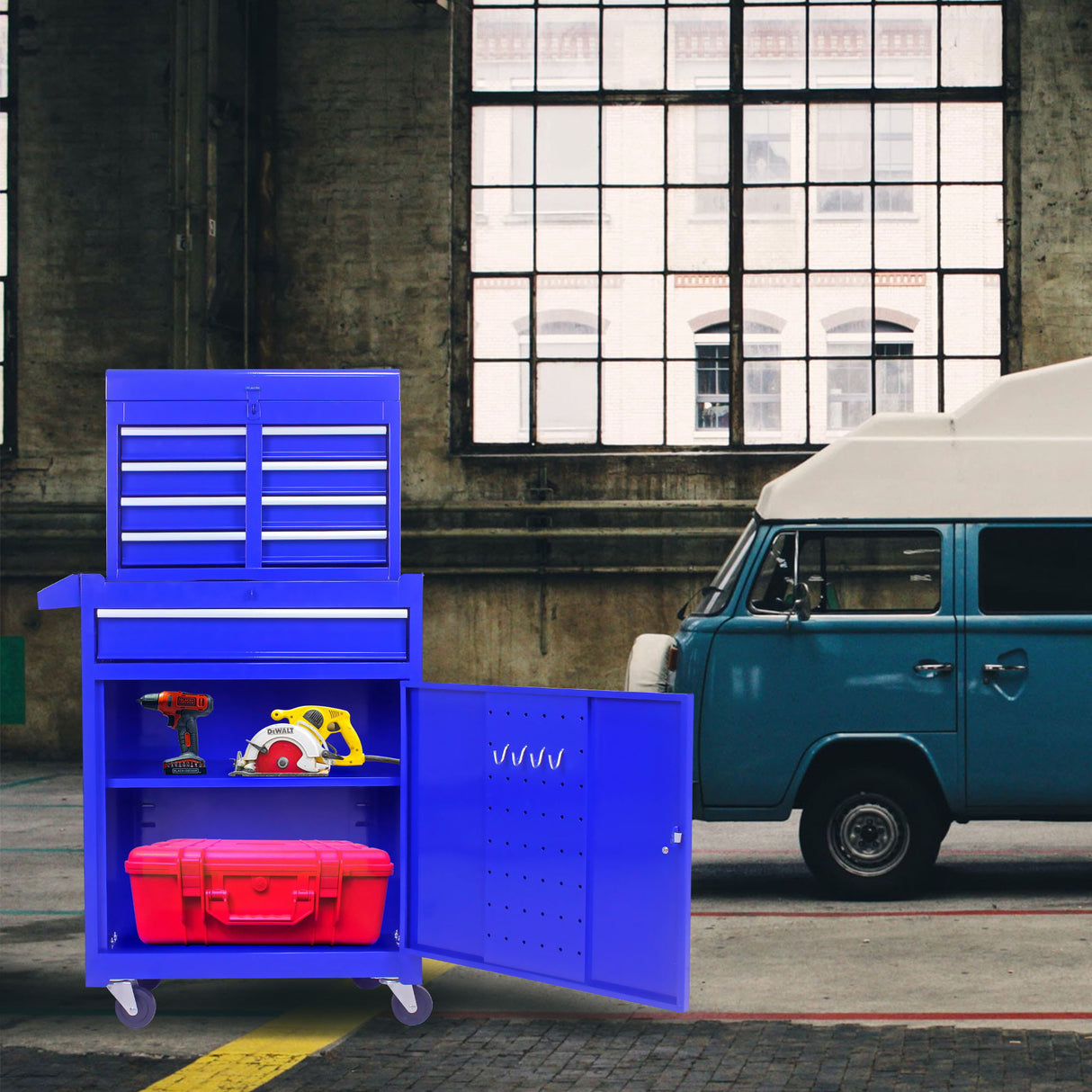 High Capacity Rolling Tool Chest With Wheels And Drawers, Storage Cabinet
