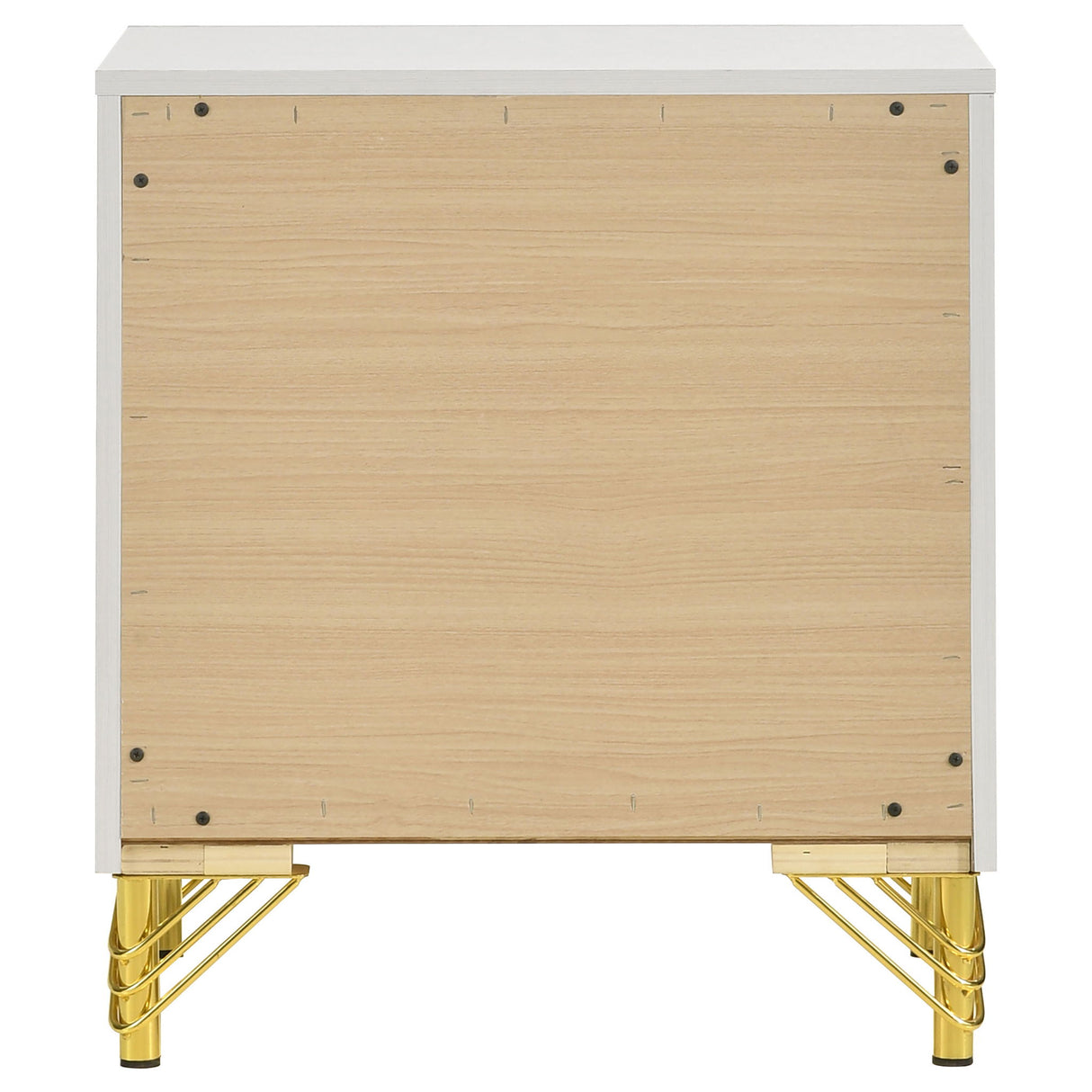 Chesney - 2 Drawer Nightstand With Trim, Bedroom Side Table - White