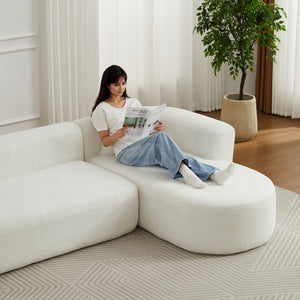 109.4" Modular Sectional Sofa in Beige
