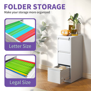 Steel Drawer Vertical File Cabinet With Lock For A4 Legal / Letter Size