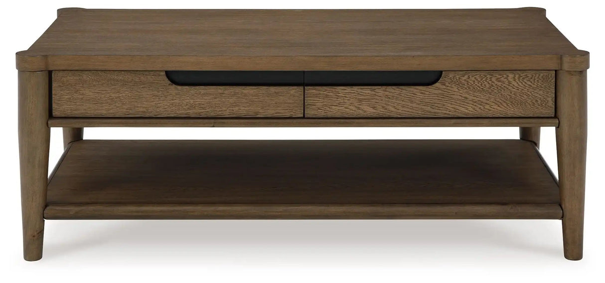 Roanhowe - Rectangular Cocktail Table - Brown - Best Buy Furniture