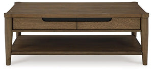 Roanhowe - Rectangular Cocktail Table - Brown - Best Buy Furniture