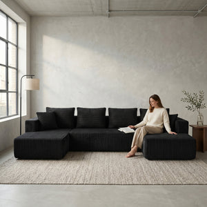 132.1 Inch Modular Sectional Sofa with Double Chaise