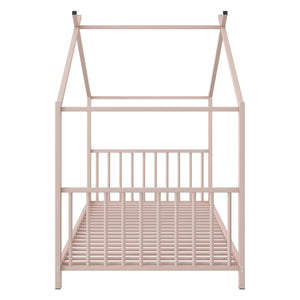 Metal House Platform Bed With Modern Design And Durable Frame