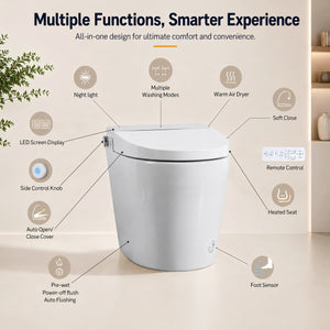 Smart Toilet With Bidet Built In