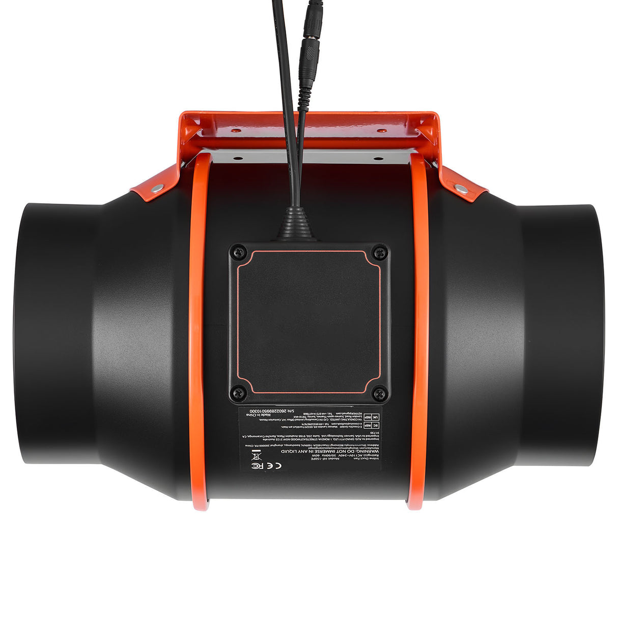 Inline Duct Fan with 402 CFM and 3-Speed Circulation