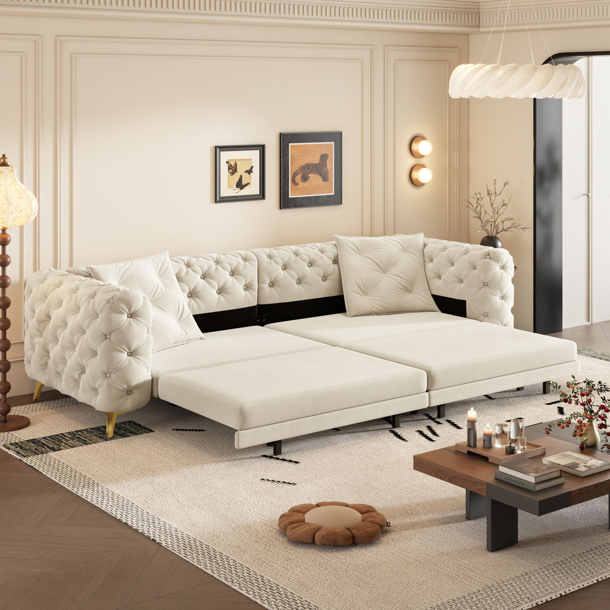 3-In-1 Convertible Sleeper Sofa
