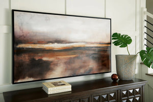 Drewland - Wall Art - Black / Brown / Orange - Best Buy Furniture