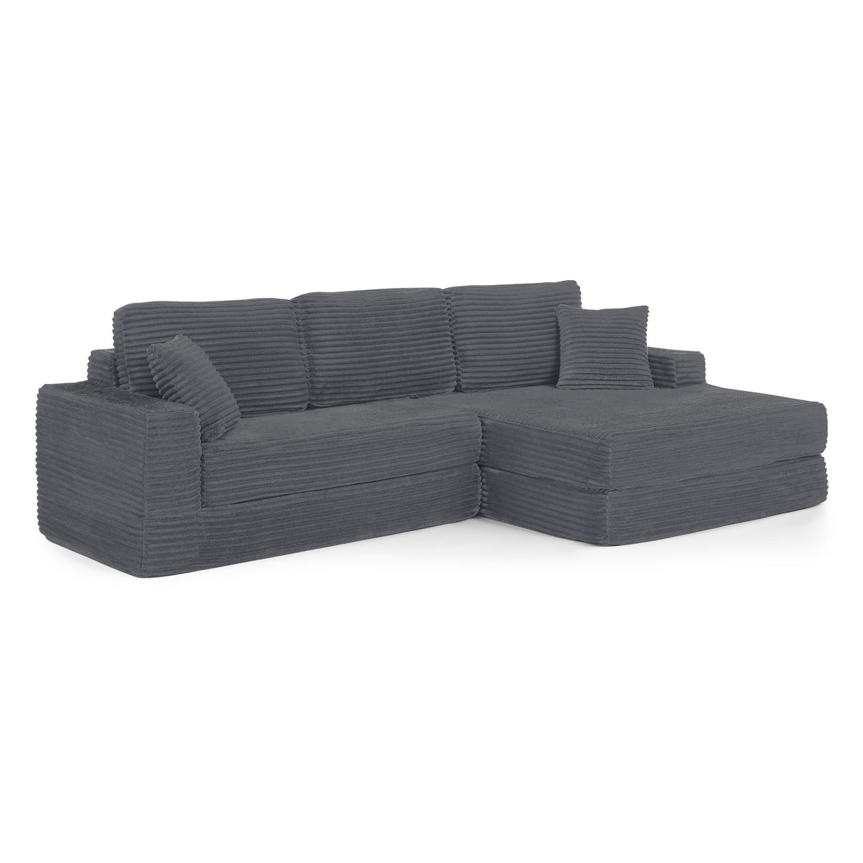 Modern Minimalist L Shape Modular Sectional Sofa, Couch