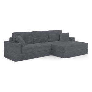 Modern Minimalist L Shape Modular Sectional Sofa, Couch