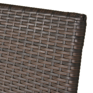 Outdoor Wicker Chairs, 56225.00CHRBRN KD, 4pcs