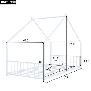 Metal House Bed