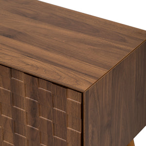 TV Stand, Cabinet For Living Room, Fits TVs Up To 80" - Walnut