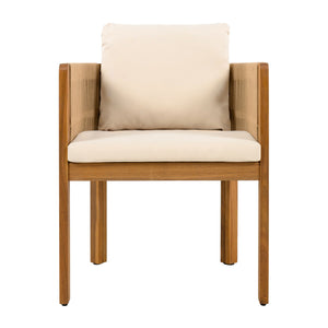 Outdoor Dining Chairs With Rope Handles (Set of 2)