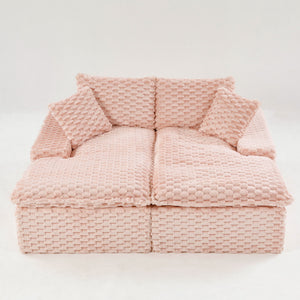 Double Chaise Lounge With Full Compressed Sponge