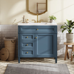 Bathroom Vanity With Top Sink, 2 Drawers And Tip Out Drawer