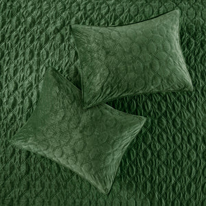 3 Piece Velvet Quilt Set