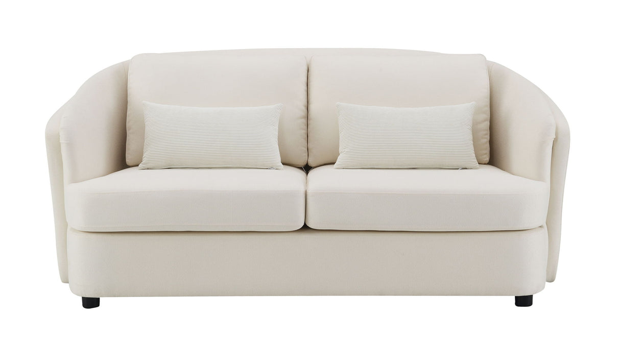 Mariko - 3 Piece Living Room Set Sofa Loveseat Chair - Beige