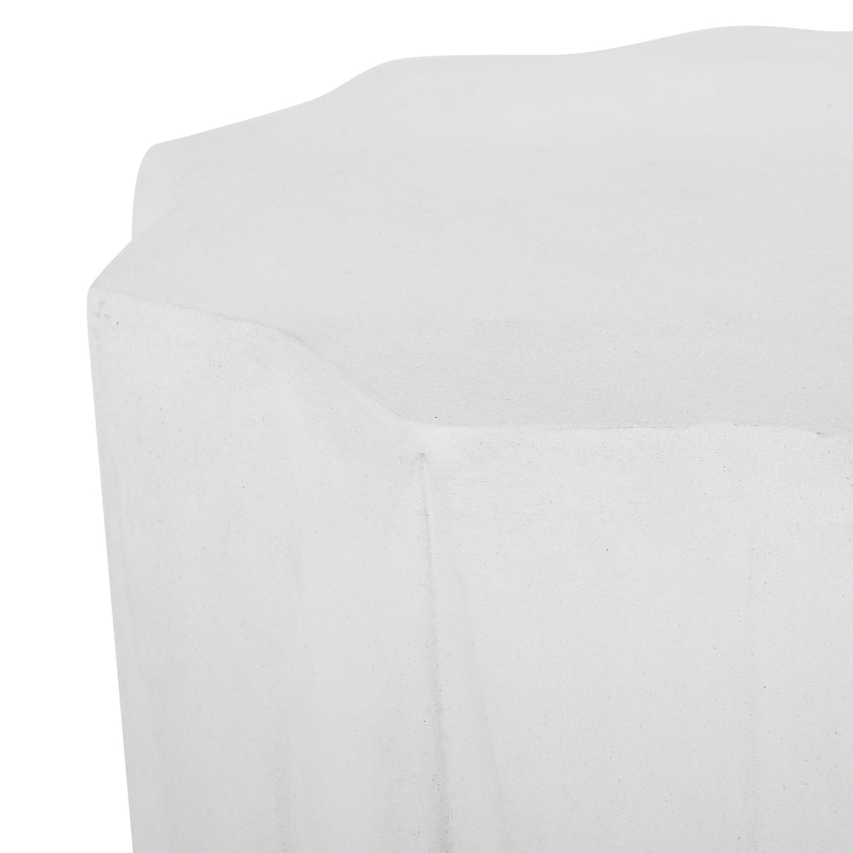 Outdoor Lightweight Concrete Side Table - Antique White