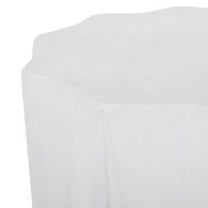 Outdoor Lightweight Concrete Side Table - Antique White