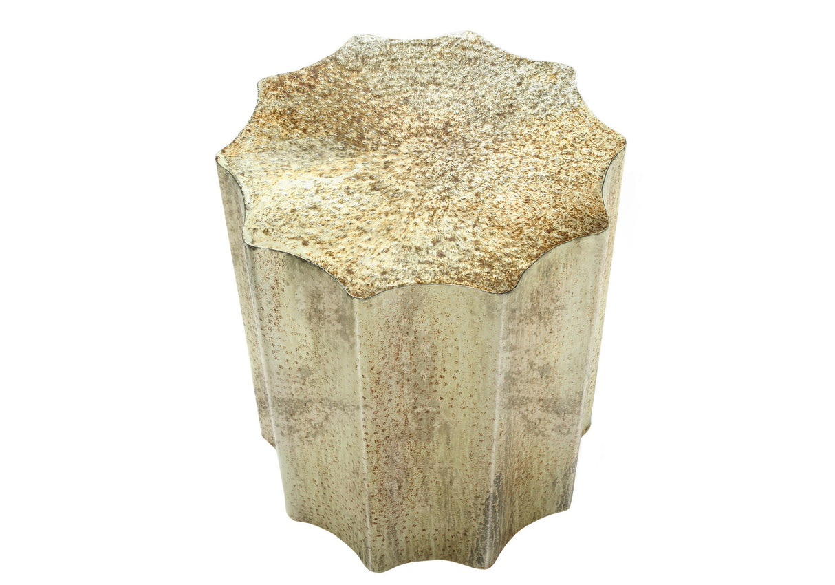 Drum Accent Side Table, Stylish Scalloped Design - Best Buy Furniture