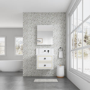 24'' W x 30'' H Surface Frameless Mirror Medicine Cabinet