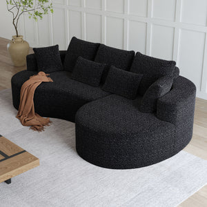 Curved Oversized Sectional Sofa With Extra Deep Seat