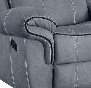 Zubaida - Two Tone Recliner Loveseat With USB Port Console
