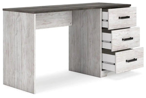 Shawburn - Home Office Desk - White / Dark Charcoal Gray - Best Buy Furniture