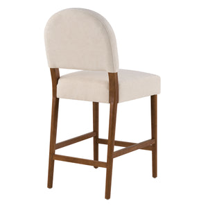 26'' Seat Height Fabric & Rubberwood Bar Stool