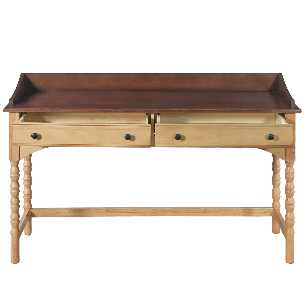54'' Wooden Writing Desk with 2 Storage Drawers