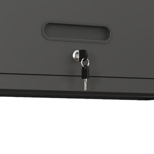 Heavy Duty, Metal Wall Mounted Tool Storage Cabinet Steel Metal Garage Storage Cabinet - Black / Gray