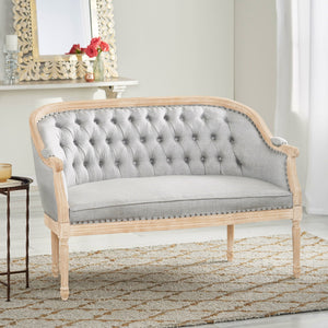 French Country Chesterfield Style Tufted Loveseat - Best Buy Furniture