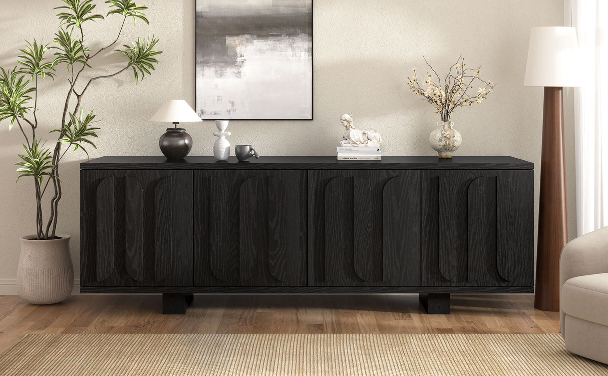 Vibe Haus 63'' Farmhouse TV Stand for TVs up to 75 Inches