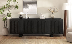 Vibe Haus 63'' Farmhouse TV Stand for TVs up to 75 Inches