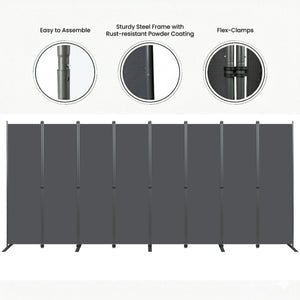 8-Panel Folding Privacy Screen