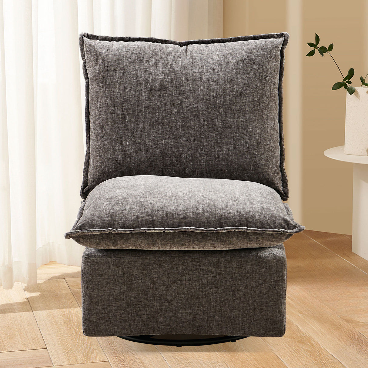 Detachable Single 360 Swivel Rocking Rocker, 360 Swivel Sofa Chair & Single Sofa Lounge, Comfortable Seating For Living Room & Bedroom Sofa 1 Piece