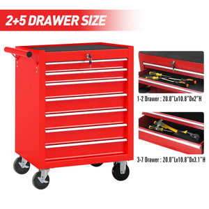 Rolling Tool Chest with 7-Drawer Tool Box