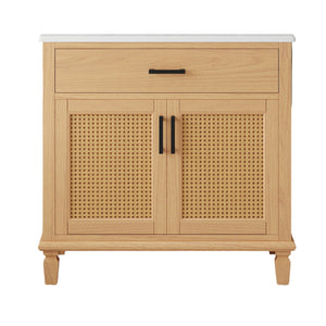 Bathroom Vanity With Ceramic Sink, Modern Free Standing Cabinet