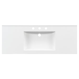 48" Composite Bathroom Vanity Top with Integrated Basin