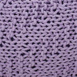 Bordeaux - Knitted Round Pouf Ottoman
