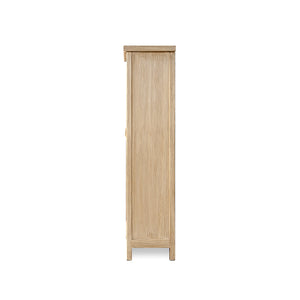Fable 80.5-Inch Tall Reclaimed Elm Wood 2-Door Storage Cabinet, Light Natural Brown