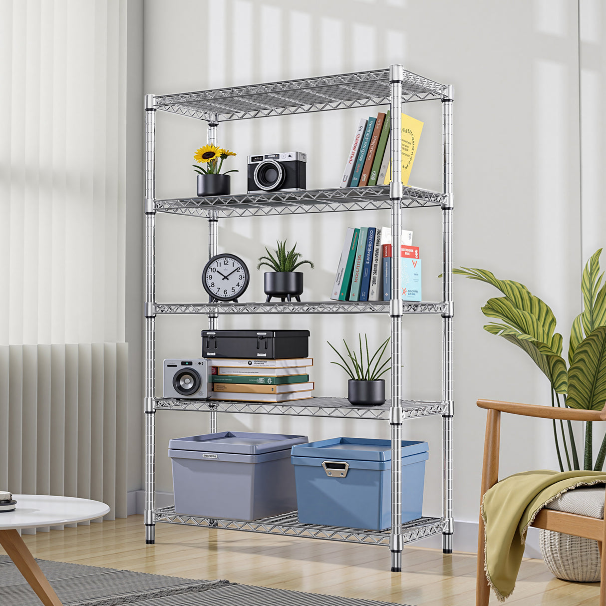 5-Tier Utility Steel Storage Shelving Unit