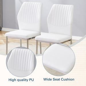 Luxury Simple High Resilience Dining Chair With Metal Legs