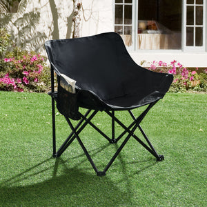 2 Pieces Outdoor Camping Chairs Folding / Portable, Comfortable Seating, Durable Steel Fram