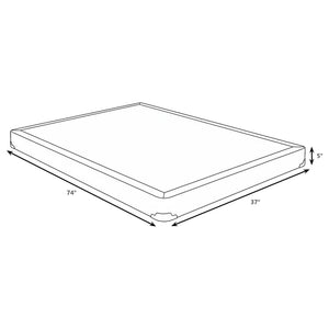 Maynard - Twin Low Profile Box Spring Foundation With Memory Foam Support And Breathable Design - Gray