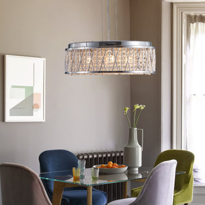 Modern Crystal Chandelier - 19 Inches
