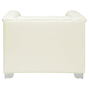 Earline - Upholstered Track Arm Accent Chair - White
