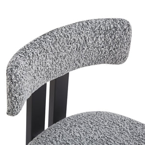 Modern Upholstered Armless Dining Chairs With Metal Legs